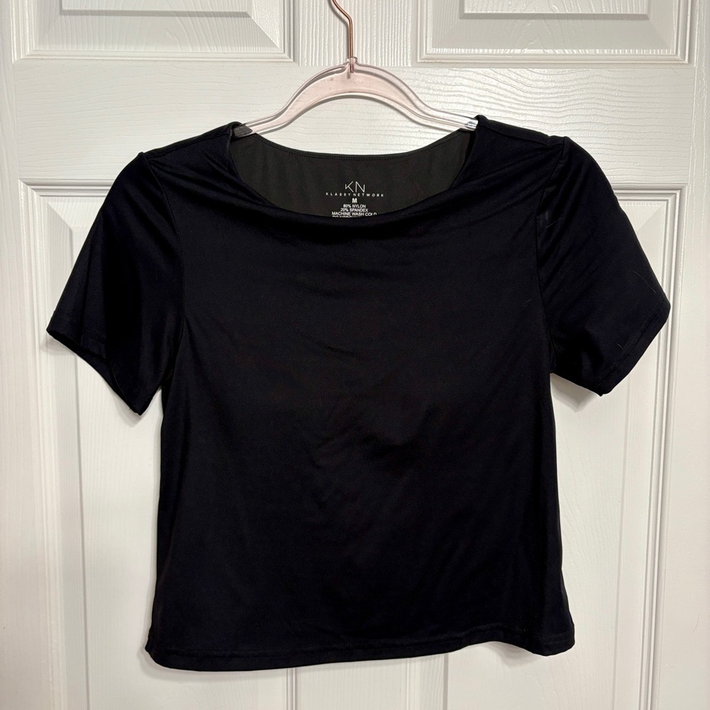 Klassy Network Black Short Sleeve Top